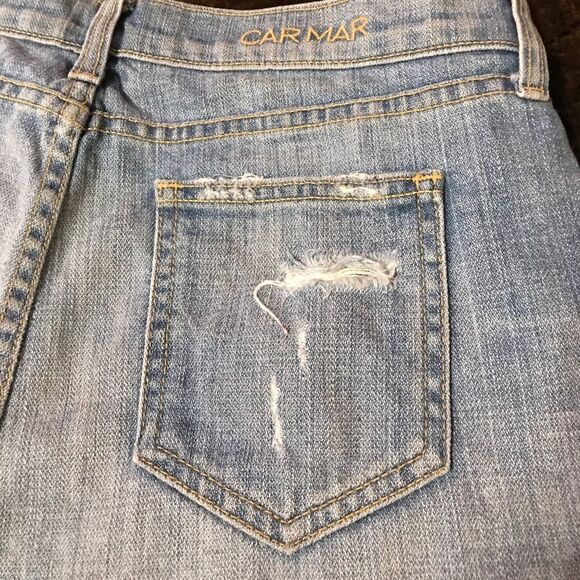 Carmar Distressed Denim Cut-Offs - Picture 5 of 8